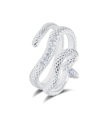 Snake Shaped Silver Ring NSR-4218